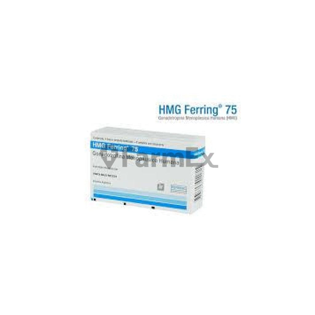 HMG Ferring 75 U.I Gonadotrofina Menopaúsica Humana x 1 frasco Farmex-VidaTres-Persistente